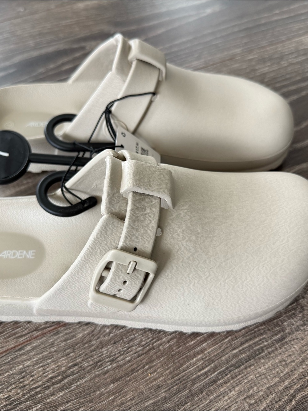 Ardene Cream Buckle Slip-On Clog size 7